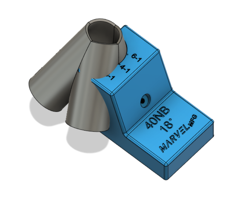 3D Printed Merge Collector Cutting Jig 18 degree