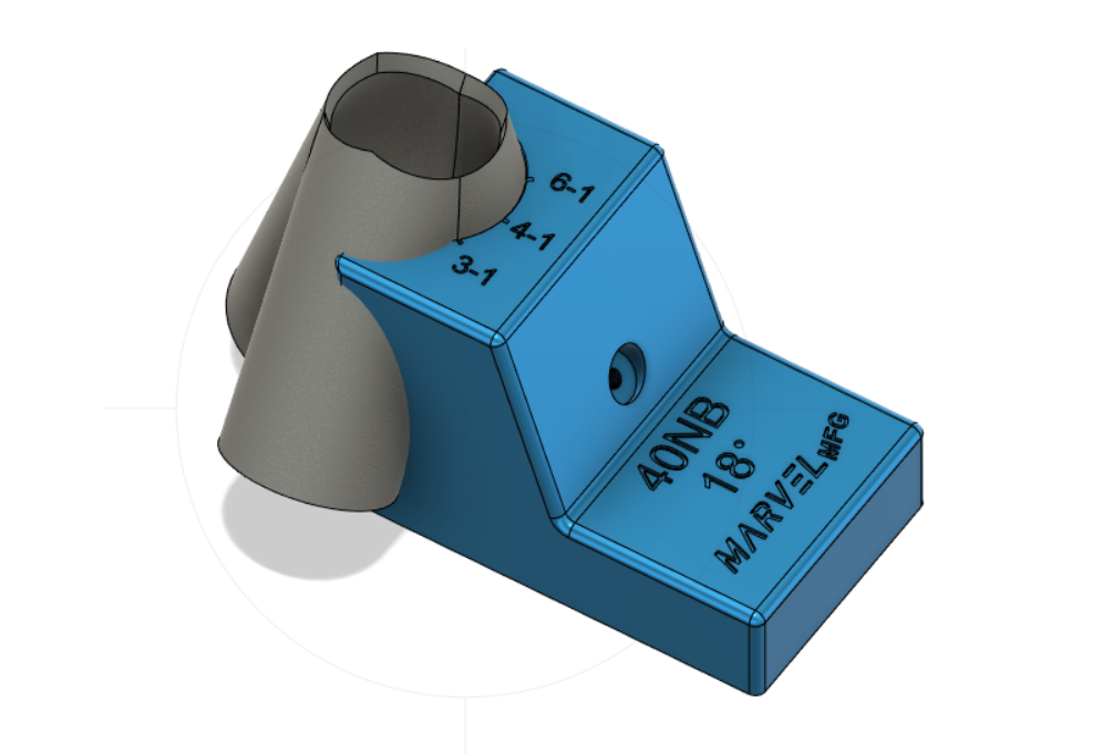 3D Printed Merge Collector Cutting Jig 18 degree