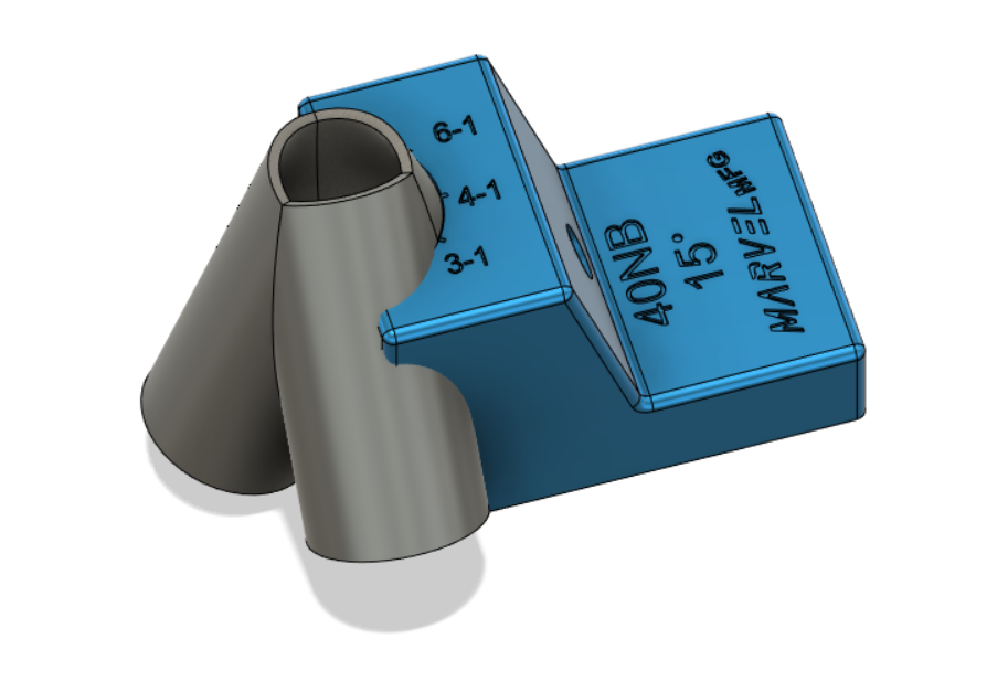 3D Printed Merge Collector Cutting Jig 15degree