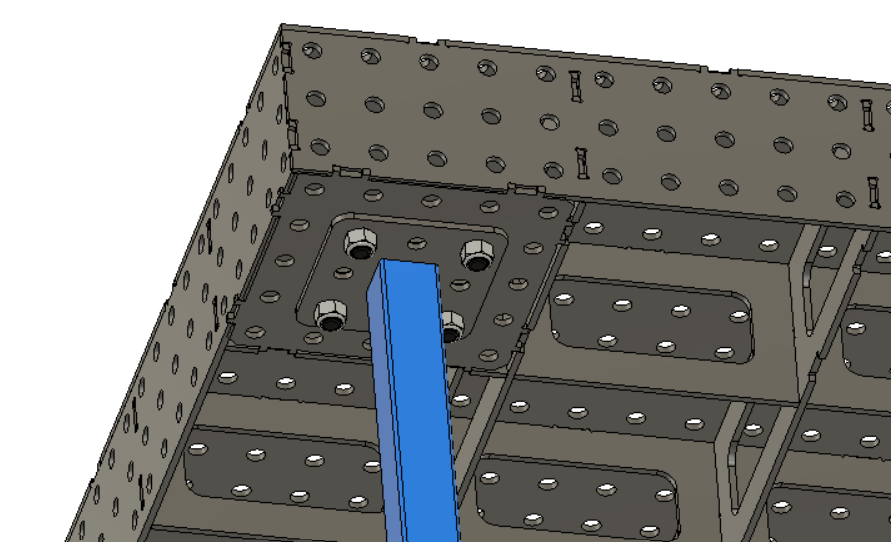 1000x1000mm Welding Table DXF File
