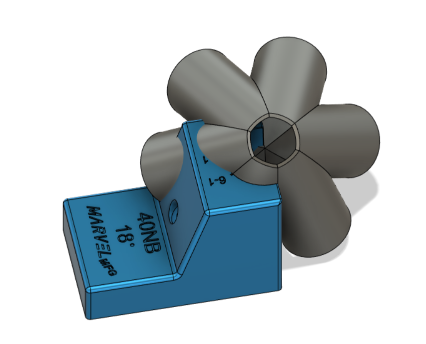 3D Printed Merge Collector Cutting Jig 18 degree