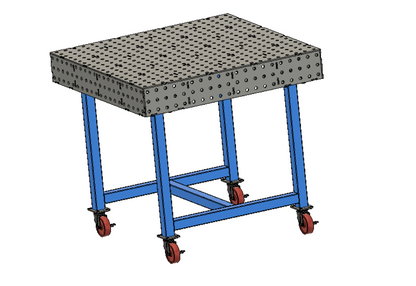 1000x1000mm Welding Table DXF File