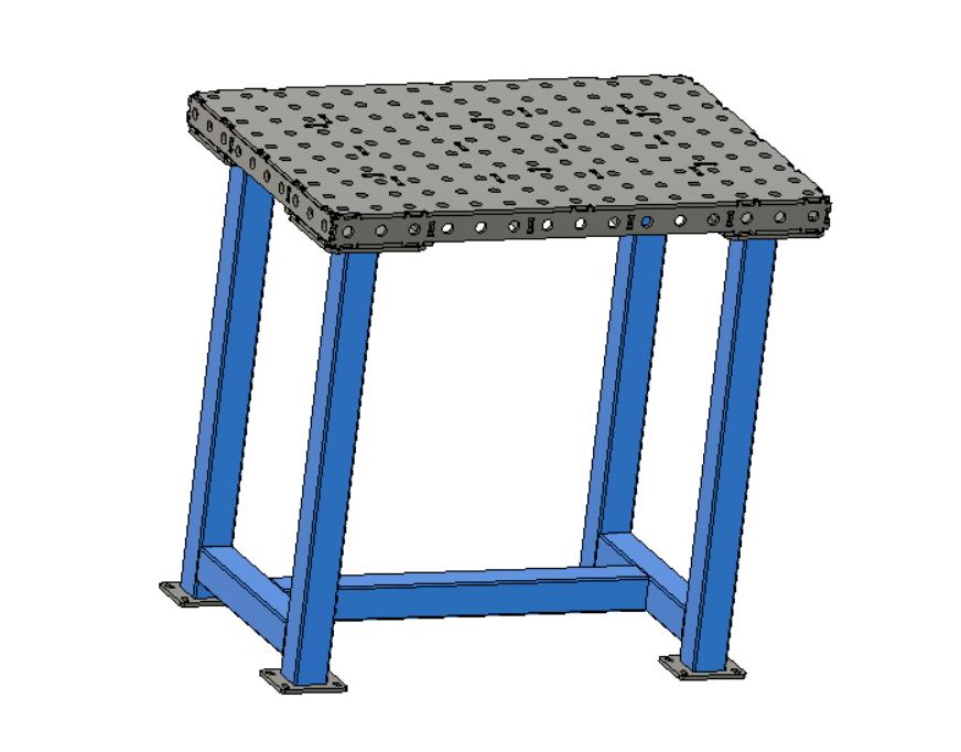 750x500 Welding Table DXF File